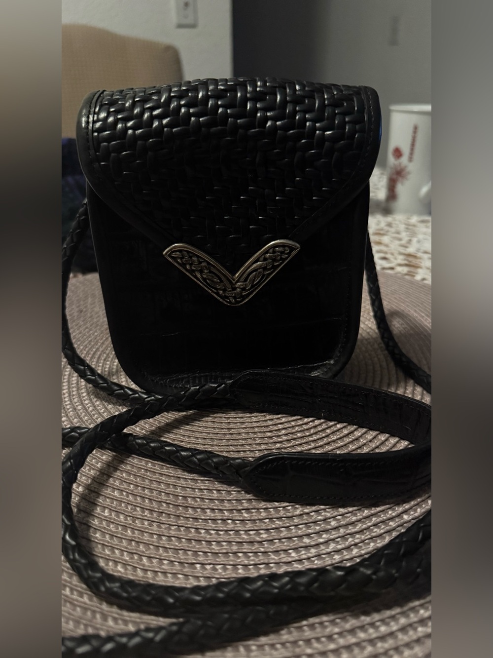 Vintage Mini Brighton Black Woven Leather Crossbody Bag
Silver Western Festival